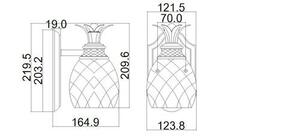 Plantation 1-ljus vägglampa - polerad antik nickel Elstead small 4