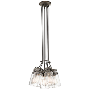 Brinley 6-lampig taklampa - Olde Bronze Elstead small 2