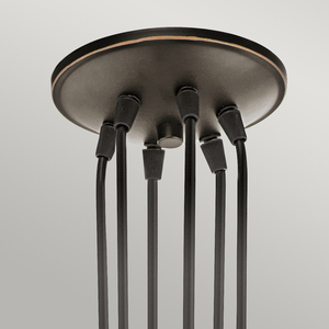 Brinley 6-lampig taklampa - Olde Bronze Elstead small 3