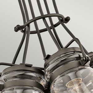 Brinley 6-lampig taklampa - Olde Bronze Elstead small 4