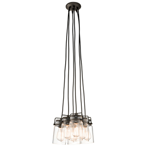 Brinley 6-lampig taklampa - Olde Bronze Elstead small 0