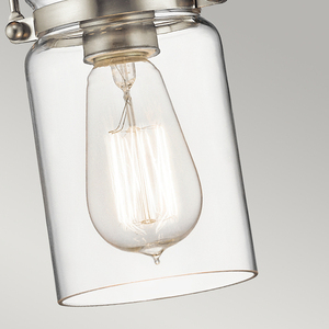 Brinley 1-ljus minihängande lampa - borstat nickel Elstead small 4