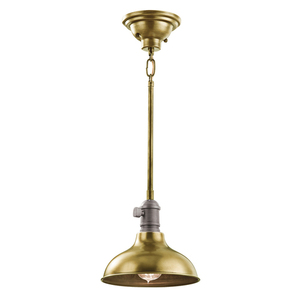 Cobson 1-ljus minihängande lampa - naturlig mässing Elstead small 0