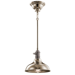 Cobson 1-ljus minihängande lampa - polerat nickel Elstead small 0