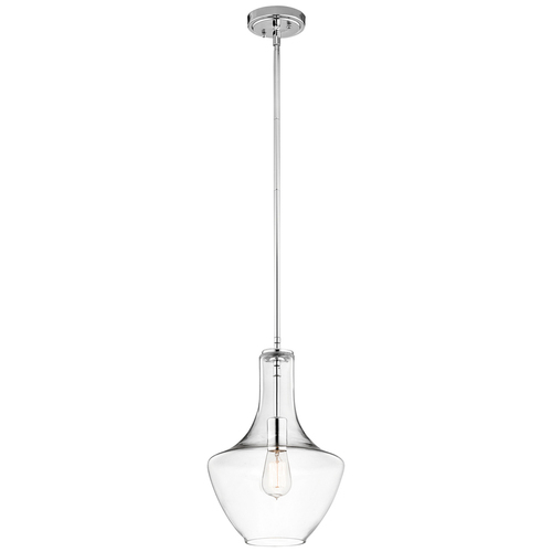 Kontrollera Everly 1 ljus liten taklampa - krom Elstead