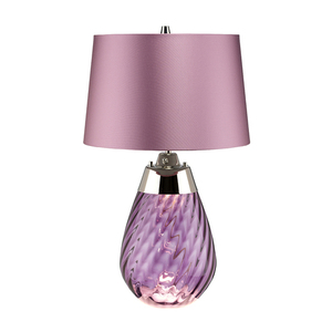 Lena 2 ljus liten plommon bordslampa Elstead small 0