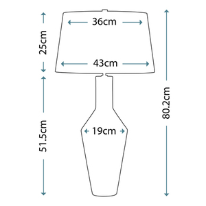 Leyton 1 ljus bordslampa Elstead small 2