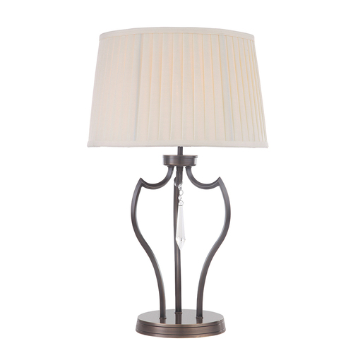 Kontrollera Pimlico 1 ljus bordslampa - mörk brons Elstead