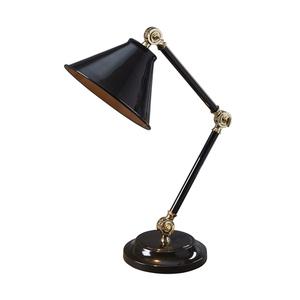 Provence Element minibordslampa med 1 lampa - svart/polerad mässing Elstead small 0