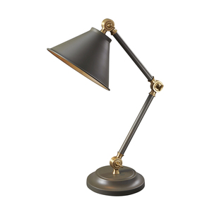 Provence Element minibordslampa med 1 lampa - mörkgrå/åldrig mässing Elstead small 0