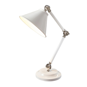 Provence Element minibordslampa med 1 lampa - vit/polerad nickel Elstead small 0