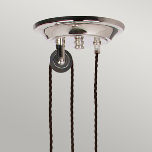 Provence 1-ljus hängande lampa - polerad nickel Elstead small 2