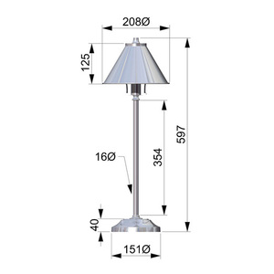 Provence 1 ljus sticklampa - polerad nickel Elstead small 3