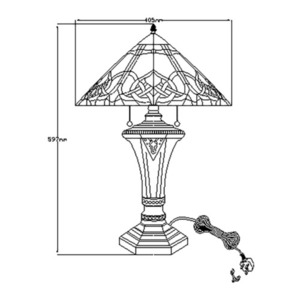 Cambridge 2 ljus bordslampa Elstead small 4