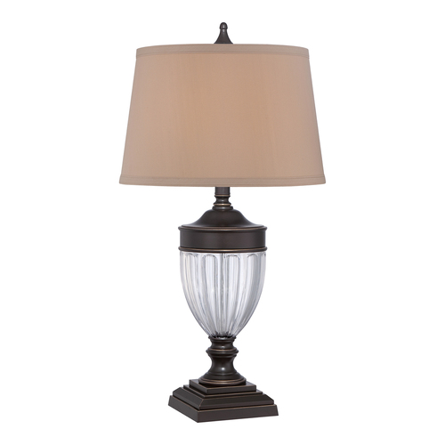 Kontrollera Dennison 1 ljus bordslampa - Paladian brons Elstead