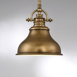 Emery 1-ljus minihängande lampa - blekt mässing Elstead small 3