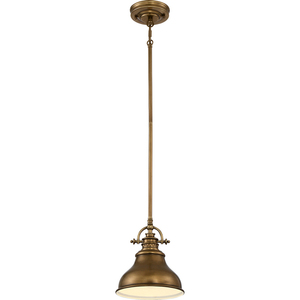Emery 1-ljus minihängande lampa - blekt mässing Elstead small 0
