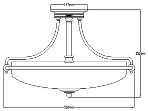 Griffin 4 Plafond - Palladian Bronze Elstead small 5