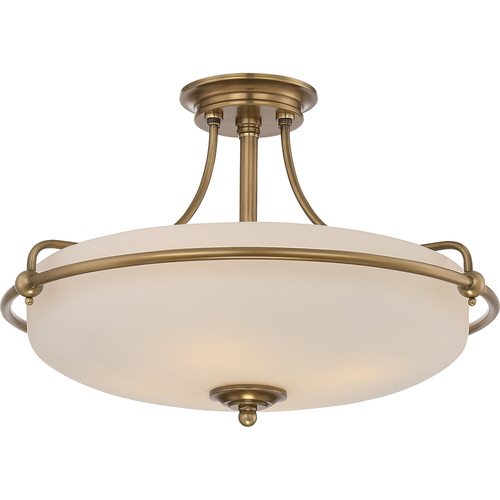 Kontrollera Griffin 4 plafond - blekt mässing Elstead