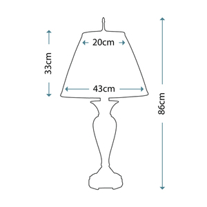 Chattanooga 1 ljus bordslampa Elstead small 2