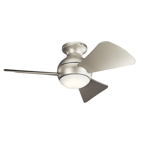 Kontrollera Sola fläktljuskrona Borstat nickel, IP23 3000K LED 86cm