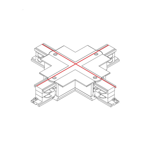 Kontrollera Korskoppling med inmatning CTLS RECESSED POWER X CONNECTOR 8680 svart - Nowodvorski