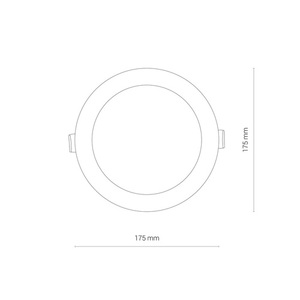 Nowodvorski CL KOS LED 8776 infälld downlight, vit, 16 W, 4000 K, 17,5 cm small 5