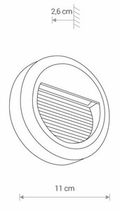 Utomhus vägglampa SIDEWALK ROUND LED 8147 Nowodvorski small 4