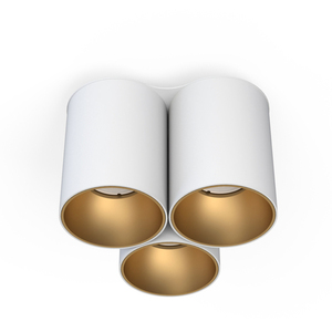Utanpåliggande taklampa Nowodvorski EYE TONE 7666 vit och guldfärgad 3×GU10 small 0