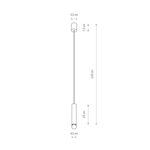 Nowodvorski BATON 7851 pendellampa – mässing och svart, 1×E27 small 2