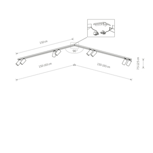 Spot MONO CORNER 2x150 7700 Nowodvorski small 1