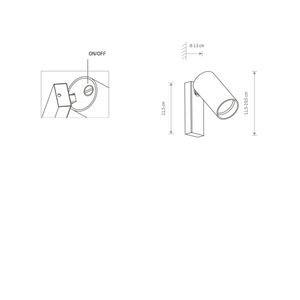 Vägglampa Nowodvorski MONO 7840 svart LED 10W justerbar small 1
