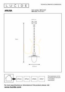 Utomhushänglampa Lucide Aruba brun metall IP44 11872/01/97 small 2