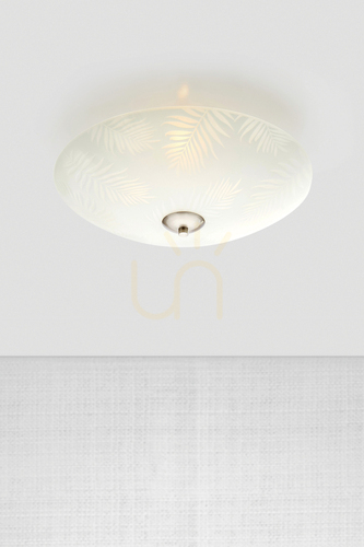 Kontrollera Plafond Markslojd Blad 35 cm vit stål glas 2 lampor 107754