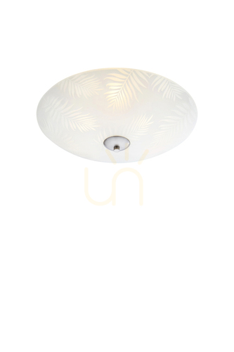 Kontrollera Plafond Markslojd Blad 35 cm vit stål glas 2 lampor 107754