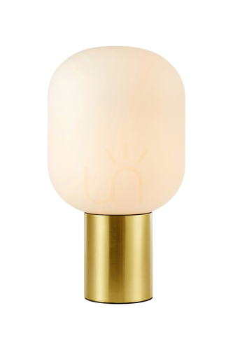 Kontrollera Bordslampa Markslojd Brooklyn 107868 vit borstad mässing 44 cm