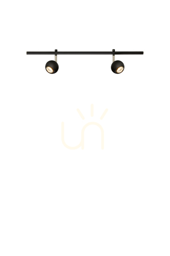 Kontrollera Plafond Markslojd EXPAND 2-spot svart metall 72 cm 107974