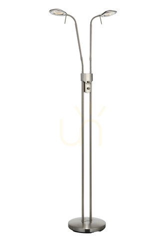 Kontrollera Golvlampa Markslöjd Hudson 2L stål dimbar LED 135 cm 105583