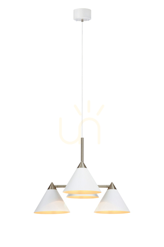 Kontrollera Pendant Light Markslöjd KLINT 4-Light White Metal 57 cm 108077
