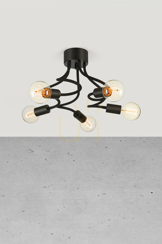Kontrollera Plafond Markslojd MEDUSA 5L svart metall 70 cm 107931