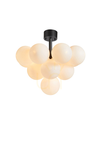 Kontrollera Plafond Markslojd MERLOT 107913 13 ljus vit mässing glas 56 cm