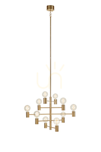 Pendant Light Markslöjd Paris 10-Light Brass 108117 small 0