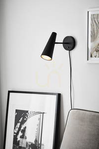 Vägglampa Markslöjd Peak svart metall 107898 small 1