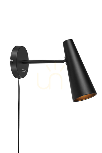 Kontrollera Vägglampa Markslöjd Peak svart metall 107898