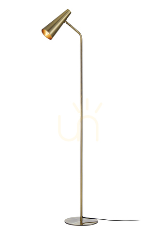 Kontrollera Golvlampa Markslöjd Peak 107901 antik metall 138 cm