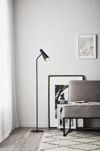 Kontrollera Golvlampa Markslojd PEAK 107900 svart metall 138 cm