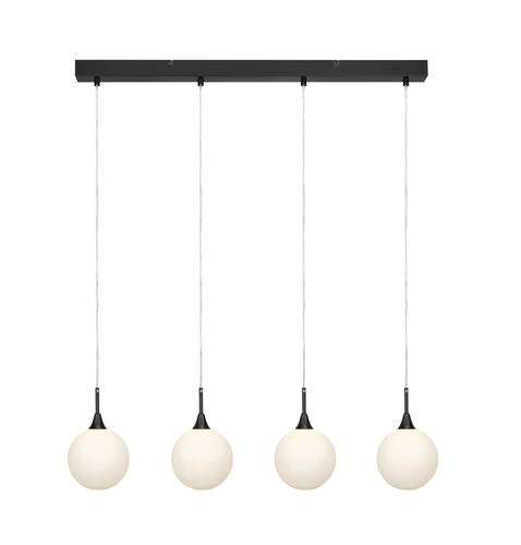 Kontrollera Taklampa Markslöjd Quattro XL 4L svart/vit glas 107762