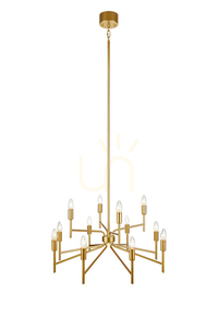 Pendant Light Markslöjd Regent 12-Light Gold Metal 108106 small 0