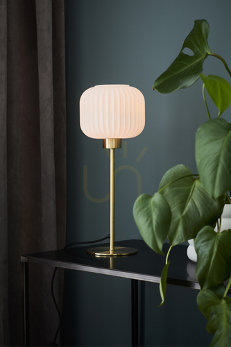Kontrollera Bordslampa Markslöjd Sober 108120 mässing/vit glas 38 cm