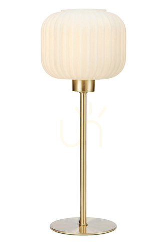 Kontrollera Bordslampa Markslöjd Sober 108120 mässing/vit glas 38 cm